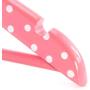 HANGERWORLD 10 Pink Polka Dot 17.7inch Wooden Notched Coat Clothes Garment Pants Bar Hangers