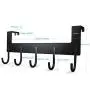 ACMETOP Over The Door Hook Hanger, Heavy-Duty Organizer for Coat, Towel, Bag, Robe - 5 Hooks, Aluminum, Brush Finish (Black) ACMETOP Over The Door Hook Hanger, Heavy-Duty Organizer for Coat, Towel, Bag, Robe - 5 Hooks, Aluminum, Brush Finish (Black)
