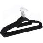 10PC Random Color Non-Slip Ultra-Thin 360 Degree Swivel Flocked Adult Clothes Hangers with Tie Bar, Notched Shoulders Decoration