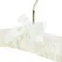HANGERWORLD 10 Ivory 17inch Satin Padded Top Coat Clothes Wedding Garment Dress Hangers with Buttons HANGERWORLD 10 Ivory 17inch Satin Padded Top Coat Clothes Wedding Garment Dress Hangers with Buttons