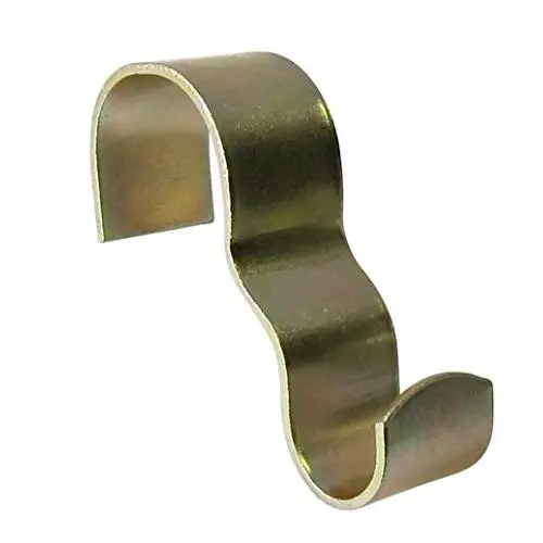 Molding Hooks - 10 Pack - Picture Rail Hangers - Brass Plated Steel - Picture Rail Hooks Wide
