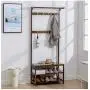 Coat Hangers Multi-Purpose Clothes Coat Stand Shoes Rack Hat Umbrella Bag Stand, Lower Storage Shelf for Boxes Shoes Boots -0223 (Color : Brown, Size : 31.5inch) Coat Hangers Multi-Purpose Clothes Coat Stand Shoes Rack Hat Umbrella Bag Stand, Lower Storage Shelf for Boxes Shoes Boots -0223 (Color : Brown, Size : 31.5inch)