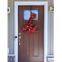 Christmas Holiday Wreath for Front Door Wall Hanger Santa Hat