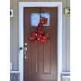 Christmas Holiday Wreath for Front Door Wall Hanger Santa Hat Christmas Holiday Wreath for Front Door Wall Hanger Santa Hat
