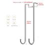 Lunmore Over The Door Hook Extra Long 11.8 inch Heavy Duty Door Hanger for Home Kitchen Office