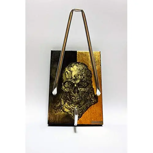 Helmet rack and Jacket hook Pride&Joy Skull helmet hanger gift for men for him wall mount motorcycle helmet holder storage hook skull art