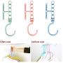 Classify Windproof Multi Layers Drying Laundry Clothes Hanger Household Holder Modern Antislip 5 Circle 360 Degree Rotating Hook 10pcs Random Color