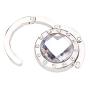 LANYUER Round Foldable Purse Handbag Hanger Hook Holder - Clear