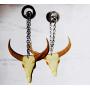 bull skull plug and tunnel cow skull dangle plugs 1/2 00g 3/8 9/16 ear gauges ear weights ear hangers ear piercing buffalo earrings for men