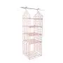 Clothes Hanger Organizer Organizador Ropa Interior Closet Hanger Basket Bag Storage Pants Tie Rack Hooks Shelf,Pink-4
