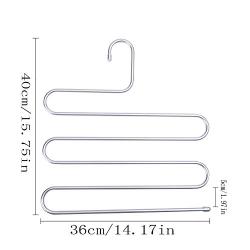 HJYPYJ Magic Hanger,Type s Vertical Suspension Multifunction Magical Hangers,Aluminum Alloy Non-Slip Trouser Hangers,Space-Saving Organizer Hangers,Load 8Kg Anti-Corrosion/Rose Gold / 3 pcs