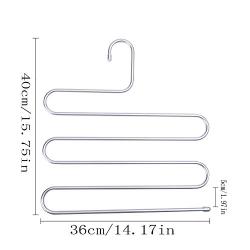 HJYPYJ Magic Hanger,Type s Vertical Suspension Multifunction Magical Hangers,Aluminum Alloy Non-Slip Trouser Hangers,Space-Saving Organizer Hangers,Load 8Kg Anti-Corrosion/Rose Gold / 3 pcs