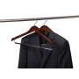 Quality Hangers Wooden Hangers Beautiful Sturdy Suit Coat Hangers with Locking Bar Mahogany (5)