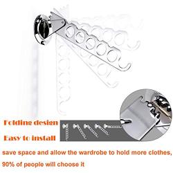 Wall Mounted Clothes Hanger Rack Stainless Steel Wall Mounted Clothing Wall Mount Hanger Holder with Swing Arm Set of 2