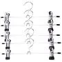 Cabilock Clothes Hanger 10pcs Non-Slip Stainless Steel Hangers Drying Clothes Hanger with Clips for Coat Trouser Pants (Black)