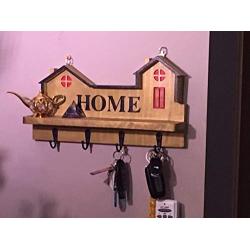 Home Key Holder for Wall (4-Hook Rack) Decorative, Metal Hanger for Front Door, Kitchen, or Garage | Store House, Work, Car, Vehicle Keys | Vintage Decor