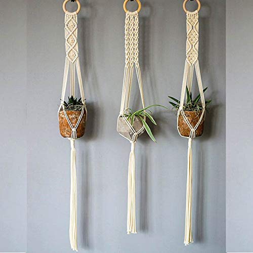 Macrame Plant Hanger || 100% Cotton Handmade || 39"-47" length
