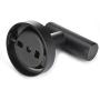 Eluck Robe Towel Hook Matte Black SUS304 Stainless Steel Single Wall Mounted Bath Hooks Round Utility Heavy Duty Door Hanger for Bathroom Kitchen Clothes Cabinet Closet