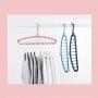 HJYPYJ Magic Hanger,Pp Non-Slip Folding Hanger,Removable Hooks,Suitable for Storage,Hanging Clothes,40X20cm Durable/Pink / 2 pcs