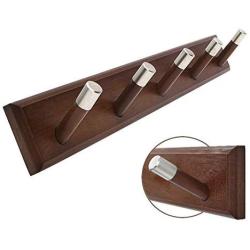 HTTDIAN Wall Door Hooks Wall Clothes Hangers Solid Wood Wall Hanging Coat Rack Creative Living Room Clothes Hook (Size : 5 Hook)
