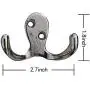 Rustic Coat Hooks Double Prong Wall Mounted 12 Packs with 28 Screws 20 LB Utility Hooks Heavy Duty Towel Hooks Retro Double Hooks for Coat, Scarf, Bag, Towel, Key, Cap, Cup (4# Silver 8 Pack) Rustic Coat Hooks Double Prong Wall Mounted 12 Packs with 28 Screws 20 LB Utility Hooks Heavy Duty Towel Hooks Retro Double Hooks for Coat, Scarf, Bag, Towel, Key, Cap, Cup (4# Silver 8 Pack)