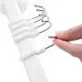 JD Million shop Rustproof Vacuum Suction Cup Hook Waterproof Bathroom Kitchen Corner Towel Hanger with 5 Stainless Steel Hooks