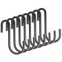 AMEICE Heavy Duty S Hooks Stainless Steel Metal S Shaped Hooks Hanging Hooks for Plants Rod Bag Jeans Pan Cups Towels Closet Cabinet Bathroom Kitchenware Utensils (Black-(20 Pcs 3 inch))