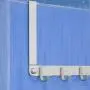 SKOLOO Over The Door Hook Rack, Stainless Steel Over Door Hook - 6 Coats Hooks, Back of Door Hook Over Door Hangers for Hanging Clothes, Coat, Towel, Robes, Purse, Silver