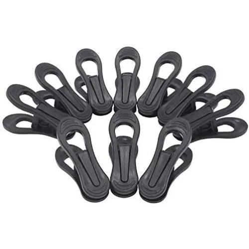 Tissir Plastic Hanger Clips, 24pc Black Clothes Clips - Strong Pinch Grip Finger Clips for Plastic Clothes Hangers Tissir Plastic Hanger Clips, 24pc Black Clothes Clips - Strong Pinch Grip Finger Clips for Plastic Clothes Hangers