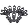 Tissir Plastic Hanger Clips, 24pc Black Clothes Clips - Strong Pinch Grip Finger Clips for Plastic Clothes Hangers