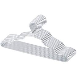 Jiede Premium Clothes Hangers Metal Suit Hanger for Closet Space Saving Made of Aluminum Alloy, 10 Pack, Silver