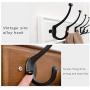 LAXF-Wall Coat Racks with Hooks/Hangers Coat Rack Bamboo Clothes Hook Dorm Room Bedroom on The Wall Wall-Mounted Hook Hanger Multifunction Straight Edge Black (Size : 96.3cm)