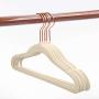 MIZGI Premium Kids Velvet Hangers (Pack of 50) with Copper/Rose Gold Hooks,Space Saving Ultra Thin,Non Slip Hangers use for Childrens Skirt Dress Pants,Clothes Hangers by (Ivory)