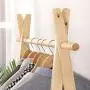 QPSGB Simple Fashion Solid Wood Coat Rack, Floor Hanger Bedroom Creative Clothes Rack, Home Hanger Simple Living Room Wooden Coat Rack (Color : Wood, Size : Double Layer)