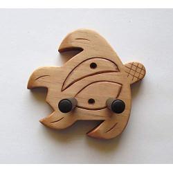 Tropical Ukulele Wall Mount Hanger, Carved Hawaiian Honu, Luau Party Decor