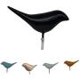 Creative 3D Bird Shape Coat Hat Clothes Hanger Wall Mounted Hook Home Decoration - White qsbai