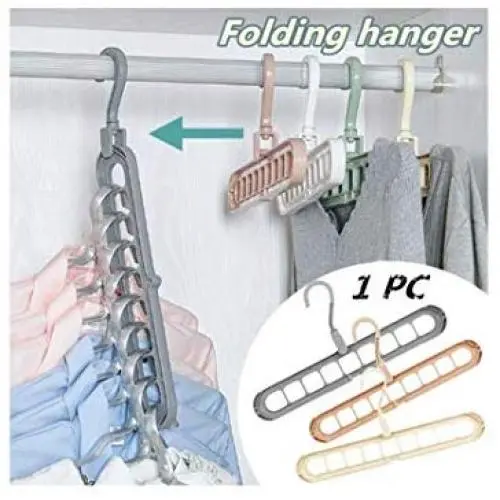April-beautiful-life store Multi Port Support Circle Clothes Hanger Clothes Drying Racks Multifunction Plastic Scarf Clothes Hanger Hangers Storage Rack,Pink