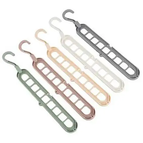 Peiyu Clothes Hanger Multi-Function Nine-Hole Magic Wardrobe Drying Rack Storage Clothes Organizer for Home (5 pcs) Peiyu Clothes Hanger Multi-Function Nine-Hole Magic Wardrobe Drying Rack Storage Clothes Organizer for Home (5 pcs)