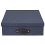 Bigso Oskar Canvas Letter Storage Box, Blue