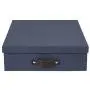 Bigso Oskar Canvas Letter Storage Box, Blue Bigso Oskar Canvas Letter Storage Box, Blue