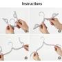 Foldable Portable Clothes Hangers, Non Slip Adult Kid Hangers Solid Color Plastic Travel Household-Beige 8-Pack