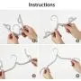 Foldable Portable Clothes Hangers, Non Slip Adult Kid Hangers Solid Color Plastic Travel Household-Beige 8-Pack