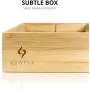Rolling Tray Stash Boxes - Extra Large Bamboo Boxes w/Ample Storage Space to Organize All Smoking Accessories - Comes with Convertible Rolling Tray Lid