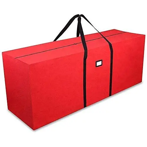 Primode Holiday Tree Storage Bag, Fits Up to 6 ft. Disassembled Tree, 20" Height X 15" Wide X 50" Long, Heavy Duty Xmas Storage Container, (Red)