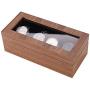 BingYes Wood Watch Storage Boxes Collection Jewelry Boxes with Display (4 Grid)