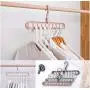 10pcs Random Color Space Saver Hangers Wonder Magic Clothes Hangers Closet Organizer Hook Rack Decoration