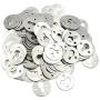 LBY 200pcs 23mm Round Shape Picture Frame Shelf Mirror Hardware Hook Photo Frame Embedded Round Iron Hanger Silver