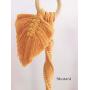 Macrame Plant Hanger Leaf Feather Tassel Pink Mustard Sage Natural BOHO Decor Dorm Nursery
