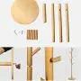 Aviat Coat Rack Free Standing Wooden Holder,Multifunctional&Super Easy Assembly&Sturdy,Hallway/Entryway Coat Hanger Stand Storage Shelf for Clothes, Suits,Shoes,Bag Scarf [Ship from USA] (Khaki)