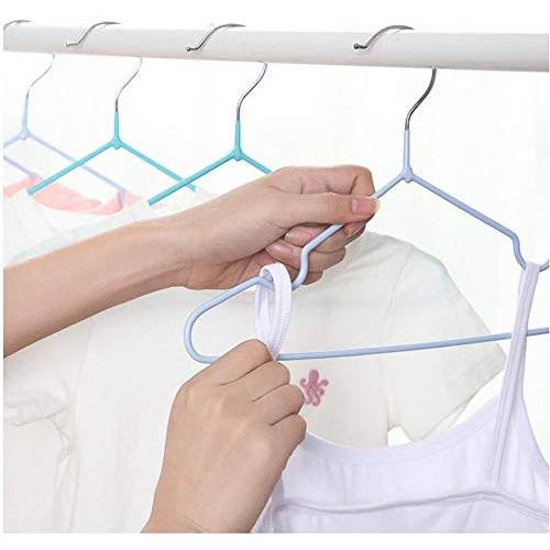 10pcs Children Baby Clothes Hanger Clothes Drying Rack Non-Slip Metal Shirt Hook Hangers Coat Hanger Clothes Random Color